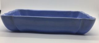Vintage Blue Haeger Usa Ceramic Pottery Rectangle 9 X 6 Planter Console Dish