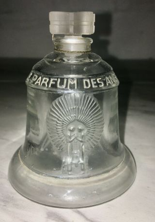 R Rene Lalique Glass Le Parfum Des Anges Perfume Bottle Art Deco Oviatt Bldg La