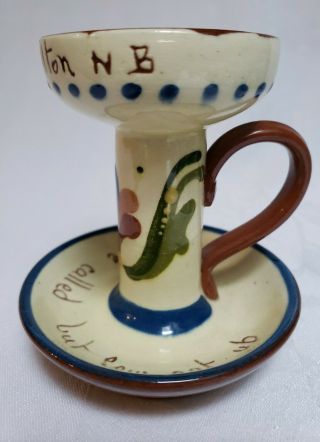 Torquay Motto Ware Candle Holder " Many Are Called But Few Get Up " Watcombe?