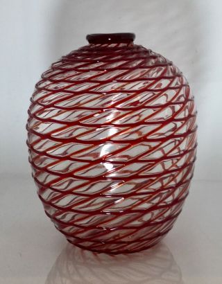 Mid Century Murano Glass Vase.  Mvm Cappellin Barovier Venini Gio Ponti Era
