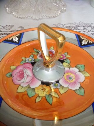 MADE IN JAPAN LUSTERWARE SERVING PLATE WITH HANDLE 2