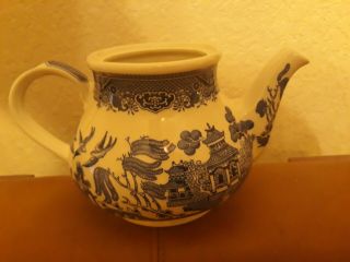 Vintage Blue Willow Churchill England Tea Pot No Lid