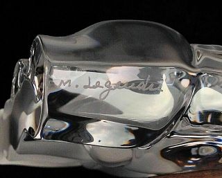 Daum Crystal Sculpture By M.  Legendre 