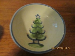 M A Hadley Pottery Small Christmas Tree Bowl