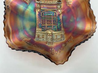 Fenton BIRMINGHAM AGE HERALD 1911 Carnival Glass Ruffled 9 