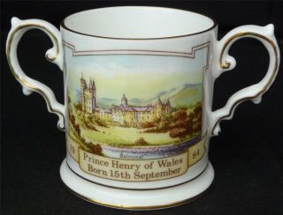 Aynsley Porcelain Loving Cup Birth Of Prince Henry (harry) Of Wales 15 Sept 1984