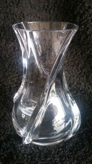 Baccarat (france) Crystal Vases - Serpentine Pattern - 8 "
