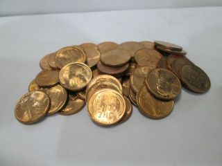 Roll Of Unc 1944 Lincoln Wheat Pennies