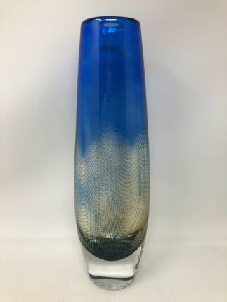 Orrefors Kraka 322 Sven Palmqvist Art Glass Vase 13 1/4 "