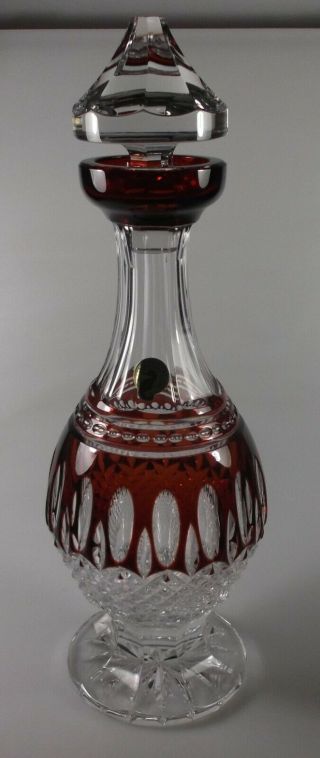 Waterford Crystal Clarendon Ruby Decanter 13 3/8 " -