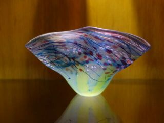 A Peter Layton Flared Studio Glass Vase.  " Landscape Range "