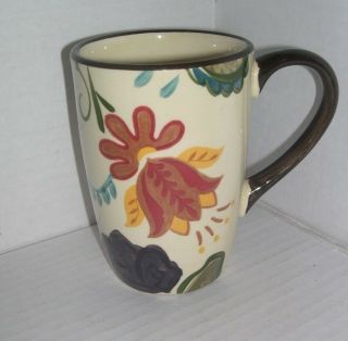 Stoneware Home American Simplicity Mug Floral Design,  5 " Tall
