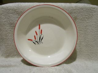 Vintage Universal Potteries Oven Proof Cattails Pie Plate