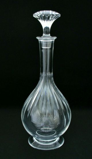 Baccarat Crystal - Massena Footed Decanter W/ Stopper - 13 1/2 " - Made In France