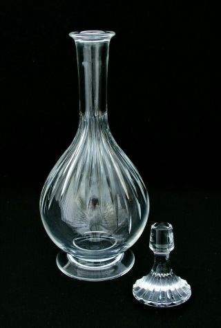 BACCARAT CRYSTAL - MASSENA FOOTED DECANTER w/ STOPPER - 13 1/2 