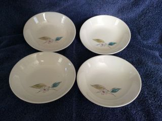 Set Of 4 - Salem China,  5” Berry Bowls,  Biscayne Pattern,  D