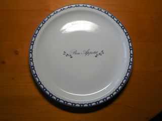 Home Porcelain Bon Appetit Dinner Plate 10 3/4 " Blue French 1 Ea 3 Available
