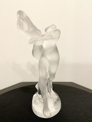 Lalique Deux Danseuses Two Nude Dancers Crystal 10 " Perfectly