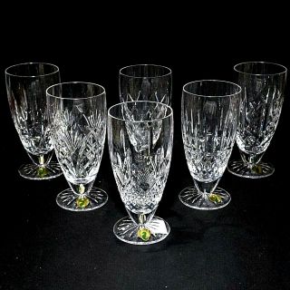 6 (six) Waterford Patterns Of The Sea Cut Lead Crystal Iced Bev Glasses - Signed