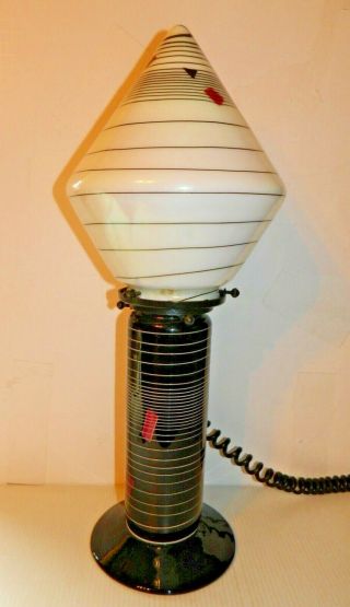 1985 Lundberg Studios Art Nouveau Retro Touch Lamp - Signed/numbered