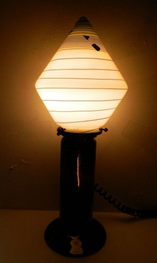 1985 Lundberg Studios Art Nouveau Retro TOUCH Lamp - signed/numbered 3