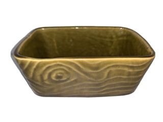 Vintage Brush Mccoy Usa Art Pottery Olive Rectangular Planter H117 2 3/4”