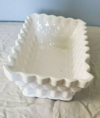 Ungemach Upco Usa Pottery Planter Dish 1028 White Glaze Mid Century Modern
