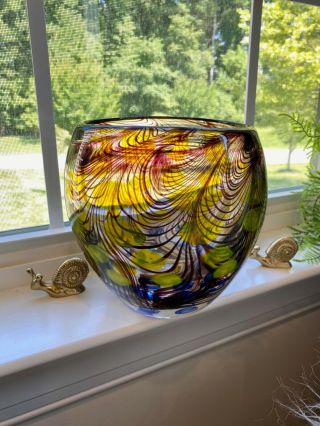 Vintage Large Murano Art Glass Vase