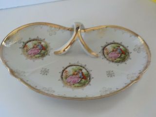 Vintage Royal Vienna Porcelain Vanity Tray Nappy Courting Couples