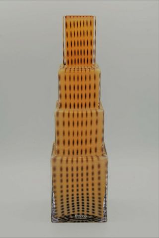 Kosta Boda.  Bertil Vallien.  Huge Vase " Metropolis " In Brown.  30 Cm