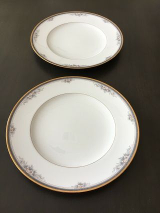 2 Vtg Noritake Ontario Set Of 11 " Dinner Plates Fine China 3763 Dining Ware C90