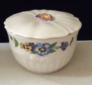 Vintage Belleek Covered Bowl Fine Bone China Made In Ireland /old Store Stock