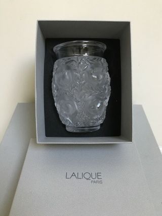 Authentic Lalique “bagatelle” Frosted Crystal Glass Vase Love Birds France