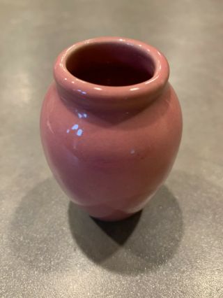 Vintage Shawnee Pottery Pink Miniature Mini Vase Oil Jar Shape 2