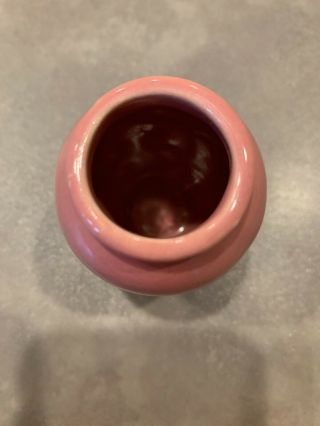 Vintage Shawnee Pottery Pink Miniature Mini Vase Oil Jar Shape 3