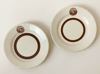2 Vintage Metairie Country Club Saucers Louisiana 1950’s Homer Laughlin China