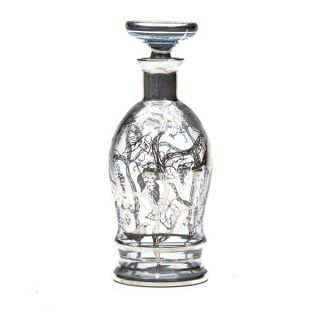 Vintage Murano Silver Overlay Decanter & Stopper 20th C.