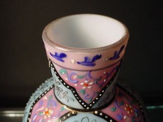 Moser Islamic Persian Enameled Opaline Moroccan Vase Webb Arts & Crafts C 1880 2