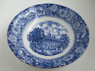 Vtg 1 Cereal Bowl Liberty Blue Transferware Staffordshire Mount Vernon Pattern