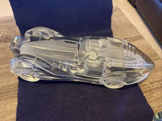 Nancy Daum - France - Crystal Car Coupe Riviera Sculpture Bugatti vintage - Signed 2