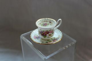 Royal Albert Flower Of The Month " October " English Fine China Mini Teacup Saucer