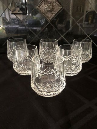 Waterford Crystal Lismore Roly Poly Old Fashion Glass Tumblers Set Of 6 Signed