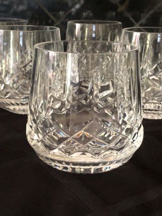 Waterford Crystal Lismore Roly Poly Old Fashion Glass Tumblers Set Of 6 Signed 2