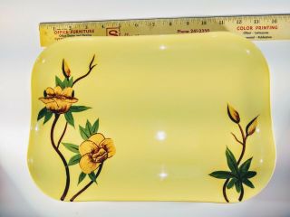 Weil Ware California Pottery Yellow Rose Platter Approx 13 X 11
