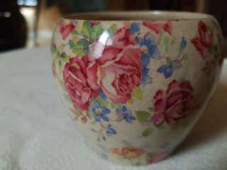 J.  W Co.  Staffordshire England Royal Winton Victorian Rose Sugar Bowl/cup/vase