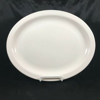 Vintage Buffalo China Restaurant Ware White 11 - 1/2” Oval Platter