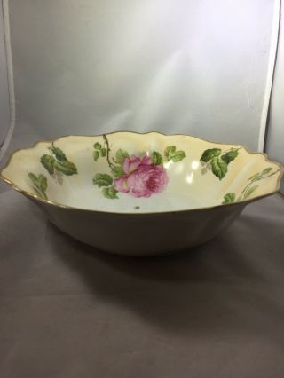 Vtg Royal Rudolstadt Handpainted serving Bowl Prussia Porcelain Floral Bowl 3