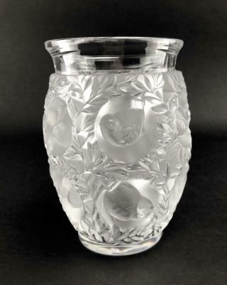 Beauty Vintage Lalique France Vase Bagatelle Signed Frost Clear 6.  75 "