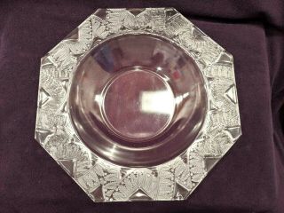Vintage Art Deco Lalique Signed Chantilly Crystal Bowl