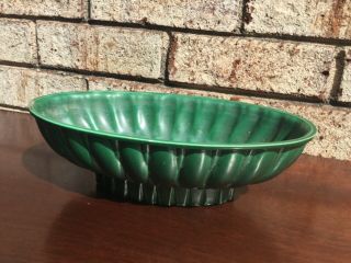 Vtg Wilhite Of California Mid Century Green Oval Planter Pot Vase 5209